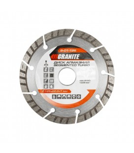 Kotouč diamantový GRANITE SEGMENTED TURBO 125*2, 2 mm 22-24% 12200 ot./min 9-01-125