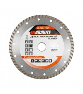 Kotouč diamantový GRANITE TURBO 180*2, 6 mm 22-24% 8600 ot./min 9-02-180