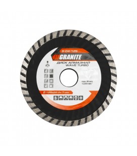 Kotouč diamantový GRANITE TURBO WAVE 125*2, 2 mm 22-24% 12200 ot./min 9-04-125
