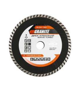 Kotouč diamantový GRANITE TURBO WAVE 180*2, 6 mm 22-24% 8600 ot./min 9-04-180