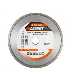 Kotouč diamantový GRANITE UNIVERSAL 180*2, 4 mm 22-24% 8600 ot./min 9-05-180