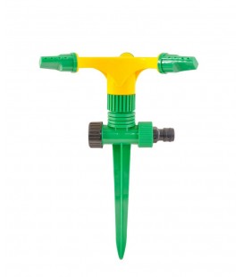 Zavlažovač plastový rotační MASTERTOOL 3-ramenný 1/2" s podstavcem 12 m 92-9322