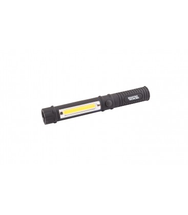 Baterka magnetická MASTERTOOL ruční 1W LED/1W COB LED, 90 Lum/6500K, 50 m, 3xAAA, ABS 94-0806