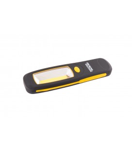 Baterka magnetická MASTERTOOL ruční s odpružením 3W COB LED, 150 Lum/6500K, 10 m, 3xAA, ABS 94-0807