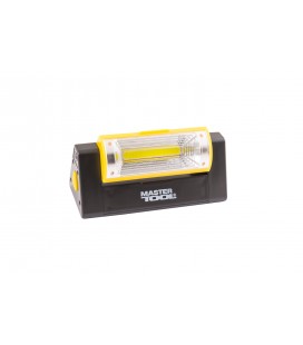 Magnetická baterka MASTERTOOL COB LED s bočním světlem 6*0, 2W LED/3W, 150Lum 8000K, 15m, 4xAAA, ABS 94-0809