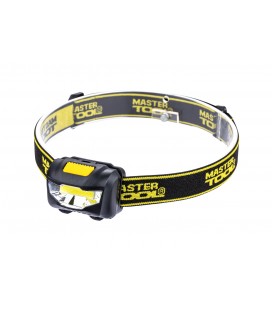 Lampa čelová MASTERTOOL 3 funkce, 1W COB LED, 90 Lum/7000K, 10 m, 3xAAA, ABS 94-0811