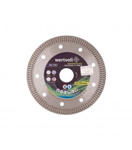 Kotouč diamantový WERTVOLL UNIVERSAL X-FORCE pro porcelánovou kameninu 125*1, 4 mm 0, 24 výška segmentu 10 mm adaptér 22, 2 - 20