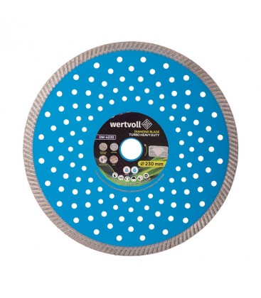 Kotouč na železobeton WERTVOLL TURBO HEAVY DUTY 230*2, 5 mm 0, 24 výška segmentu 10 mm adaptér 22, 2-20 mm DM-4230