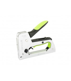Pistole sponkovací TRIGGERSHOT WERTVOLL 3-v-1 spony R53 4-14 mm/hřebíky s hlavičkou i bez hlavičky14 mm, opláštěná rukojeť TPR F