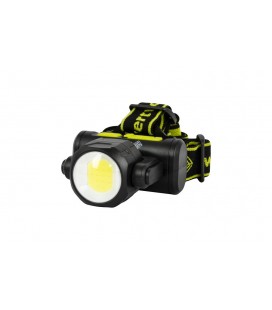 Lampa čelová WERTVOLL akumulátorová 4 funkce Double-sided 3W CREE LED/3W COB LED 150L/8000K, 60m, IP44, USB, Li-ion 1200mA