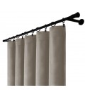 Sametový záves s riasicí páskou – Taupe Charm, pískovo-šedý