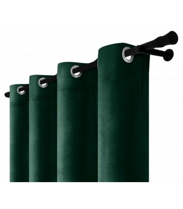 Sametový záves s kroužky – Mocha Elegance, tmavě hnědá