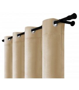 Sametový záves s kroužky – Stone Pearl, kamenná šedá