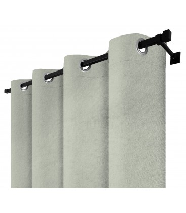 Zatemňovací závěs s kroužky – Blackout Royal Silver, světle šedá