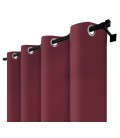 Zatemňovací závěs s kroužky – Blackout Royal Marsala, barva burgundy