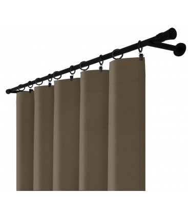 Zatemňovací závěs s řasicí páskou – Blackout Royal Cappuccino, barva káva s mlékem