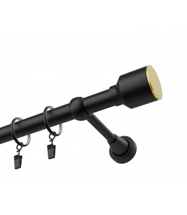 Garnýž matná černo-zlatá jednoduchá 25mm Pullo GOLD