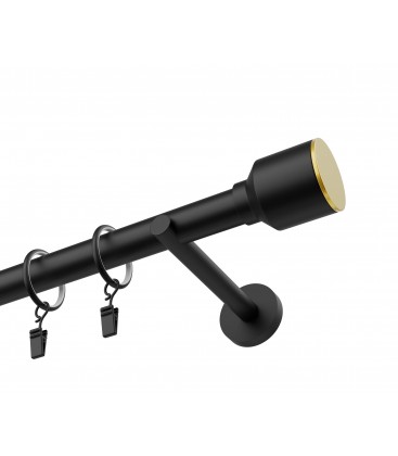 Garnýž matná černo-zlatá jednoduchá 25mm Pullo GOLD