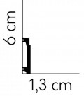 Flexibilní soklová lišta MD018 200 x 8 x 1.3 cm Mardom