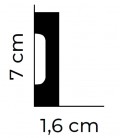 Flexibilní soklová lišta MD359F 200 x 7 x 1.6 cm Mardom