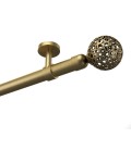Kovová garnýž Antik 19 mm Wall Blackout Efekt Gula Modern