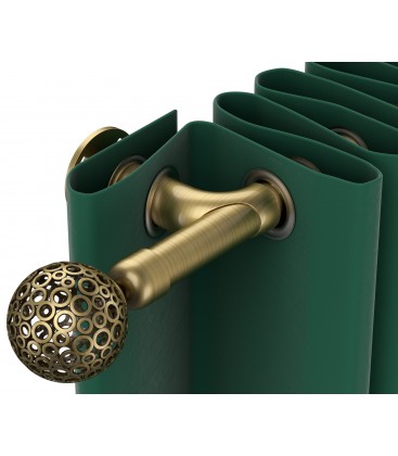 Kovová garnýž Antik 19 mm Wall Blackout Efekt Gula Modern